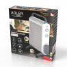 Конвекторен отоплител Adler AD 7750, 2000W, 2 степени, Регулируем термостат, IP24, Защита, Бял/сив