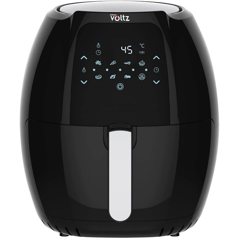 Фритюрник с горещ въздух Oliver Voltz OV51980F, 1800W, 7.7 литра, 8 програми, Таймер, Черен