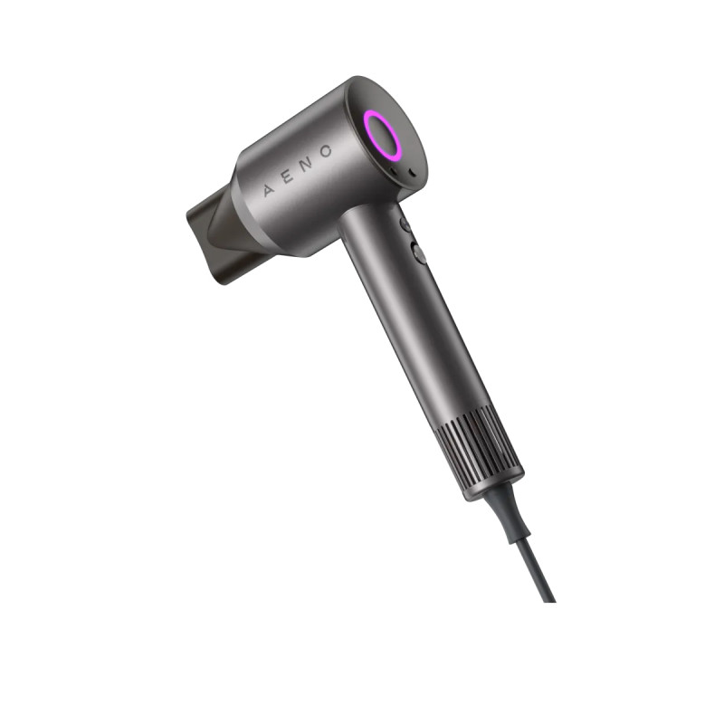 Сешоар AENO HD1 AHD0001, 1500W, Безчетков мотор, 3 скорости, 3 нива, Йонизация, Сив/Черен