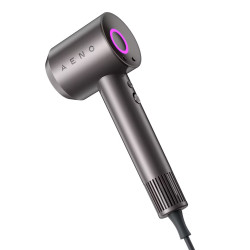 Сешоар AENO HD1 AHD0001, 1500W, Безчетков мотор, 3 скорости, 3 нива, Йонизация, Сив/Черен
