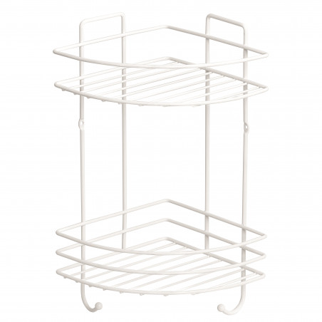 Етажерка за баня Metalife DB-716, 18х18х32.5 см, 2 нива, Бял