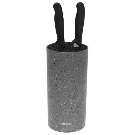 Поставка за ножове Kinghoff KH 1249, 11x22 см, Универсална, Сив мрамор