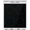 Готварска печка Gorenje GEC5C42WG, 70L, 4 котлона, 10 програми, 275C, LED дисплей, Клас А, Бял