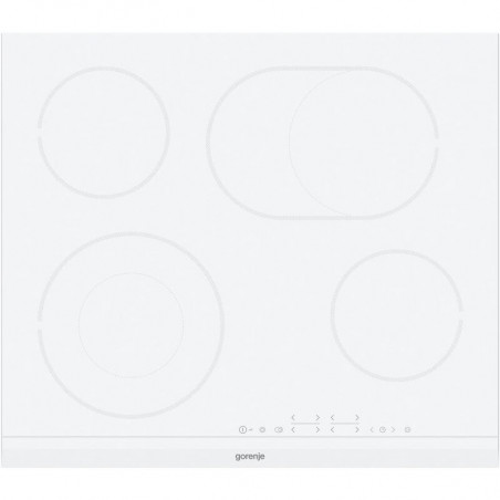 Керамичен плот за вграждане Gorenje ECT643WCSC, 7000W, 4 HighLight зони, 8 степени, BoilControl, StopGo, Бял