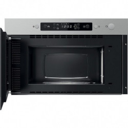 Микровълнова фурна за вграждане Whirlpool MBNA920X, 22 л, 700 W, Кварцов грил, Бързо размразяване, Запаметяване, Сребрист