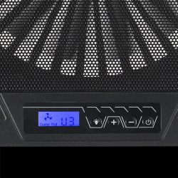 Охладител за лаптоп Esperanza Alize EGC101, 800 RPM, 6 степени, До 17.3", RGB, LCD дисплей, USB, Черен