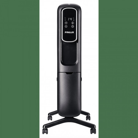 Електрически радиатор Finlux FR-2477, 2400W, 25 м2, 2 степени, Wi-Fi, Дистанционно, Защита от обръщане и деца, Черен