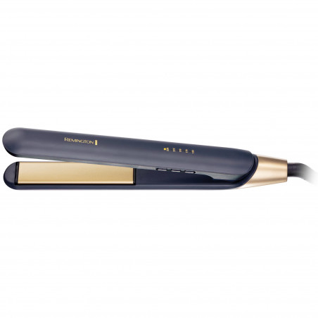 Преса за коса Remington S5805 Sapphire Luxe, Керамично покритие, Бързо загряване, 5 нива на температура, Aвто. изключване, Бронз/тъмносин