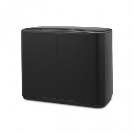 Кош за боклук Brabantia Bo Pedal 1000224, 3x11 л, Плавно затваряне, Противоплъзгаща основа, Черен мат