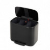 Кош за боклук Brabantia Bo Pedal 1000224, 3x11 л, Плавно затваряне, Противоплъзгаща основа, Черен мат