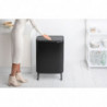 Кош за боклук Brabantia Bo Touch Hi 1001260, 60 л, Повдигнат, Плавно и безшумно отваряне, Черен мат