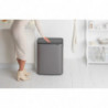 Кош за боклук Brabantia Bo Touch 1001276, 60 л, Плавно и безшумно отваряне, Голям отвор, Бронз