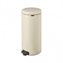 Кош за боклук с педал Brabantia NewIcon 1005539, 30 л, Леко затваряне, Противоплъзгаща основа, Бежов