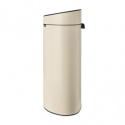 Кош за боклук Brabantia Touch Bin New 1005543, 40 л, Плавно и безшумно отваряне, Голям отвор, Бежов