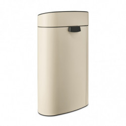 Кош за боклук Brabantia Touch Bin New 1005543, 40 л, Плавно и безшумно отваряне, Голям отвор, Бежов