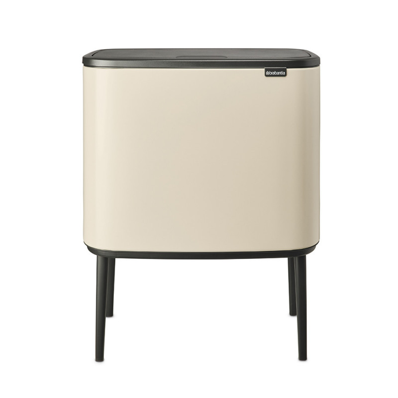 Кош за боклук Brabantia Bo Touch 1005550, 3x11 л, Плавно и безшумно отваряне, Голям отвор, Бежов
