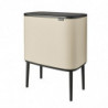 Кош за боклук Brabantia Bo Touch 1005550, 3x11 л, Плавно и безшумно отваряне, Голям отвор, Бежов