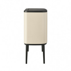 Кош за боклук Brabantia Bo Touch 1005550, 3x11 л, Плавно и безшумно отваряне, Голям отвор, Бежов