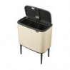 Кош за боклук Brabantia Bo Touch 1005550, 3x11 л, Плавно и безшумно отваряне, Голям отвор, Бежов