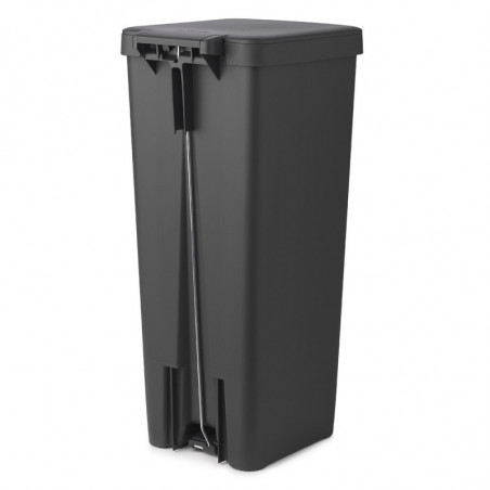 Кош за боклук с педал Brabantia StepUp 1005557, 40 л, Екологични материали, Голям отвор, Тъмносив