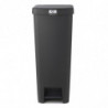 Кош за боклук с педал Brabantia StepUp 1005557, 40 л, Екологични материали, Голям отвор, Тъмносив