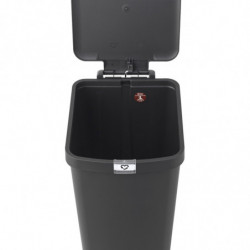 Кош за боклук с педал Brabantia StepUp 1005557, 40 л, Екологични материали, Голям отвор, Тъмносив