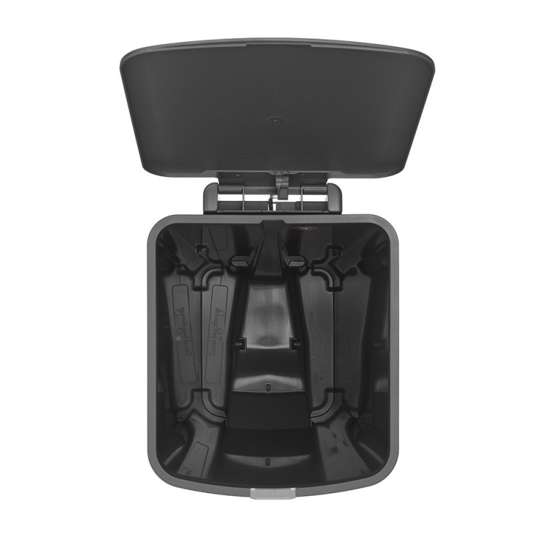 Кош за боклук с педал Brabantia StepUp 1005557, 40 л, Екологични материали, Голям отвор, Тъмносив
