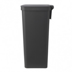 Кош за боклук с педал Brabantia StepUp 1005557, 40 л, Екологични материали, Голям отвор, Тъмносив