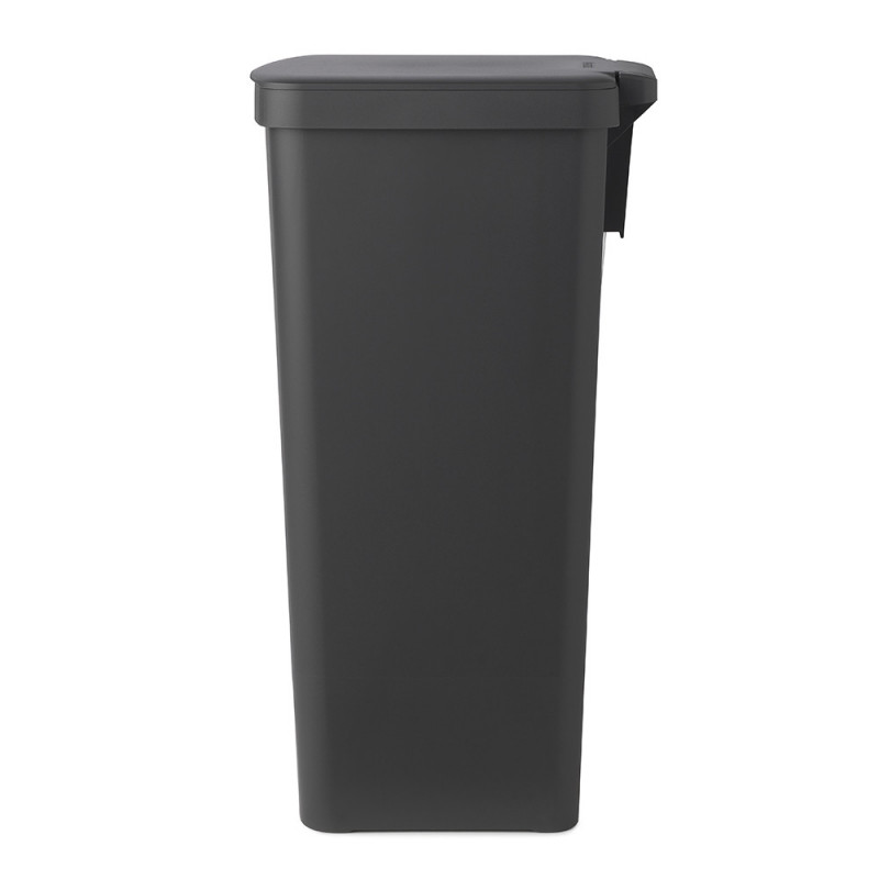 Кош за боклук с педал Brabantia StepUp 1005557, 40 л, Екологични материали, Голям отвор, Тъмносив