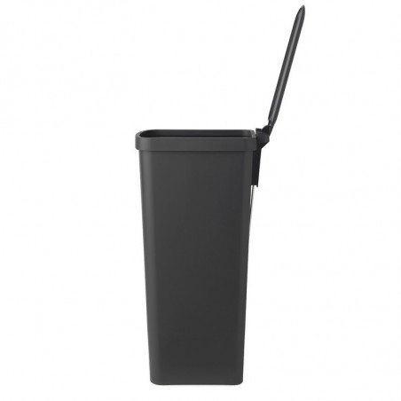 Кош за боклук с педал Brabantia StepUp 1005557, 40 л, Екологични материали, Голям отвор, Тъмносив