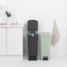 Кош за боклук с педал Brabantia StepUp 1005557, 40 л, Екологични материали, Голям отвор, Тъмносив
