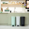 Кош за боклук с педал Brabantia StepUp 1005557, 40 л, Екологични материали, Голям отвор, Тъмносив