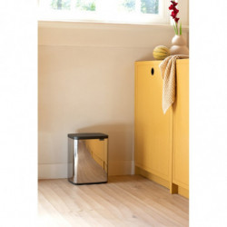 Кош за боклук Brabantia Bo Small 1006636, 12 л, Безшумно и плавно отваряне, Противоплъзгаща основа, Инокс