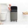 Кош за боклук Brabantia Bo Small Hi 1006648, 12 л, Плавно и безшумно отваряне, Противоплъзгаща основа, Сив