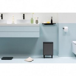 Кош за боклук Brabantia Bo Small Hi 1006648, 12 л, Плавно и безшумно отваряне, Противоплъзгаща основа, Сив