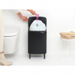 Кош за боклук Brabantia Bo Small Hi 1006649, 12 л, Плавно и безшумно отваряне, Противоплъзгаща основа, Черен