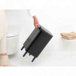 Кош за боклук Brabantia Bo Small Hi 1006649, 12 л, Плавно и безшумно отваряне, Противоплъзгаща основа, Черен