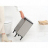 Кош за боклук Brabantia Bo Small Hi 1006650, 12 л, Плавно и безшумно отваряне, Противоплъзгаща основа, Устойчив на пръстови отпечатъци, Инокс