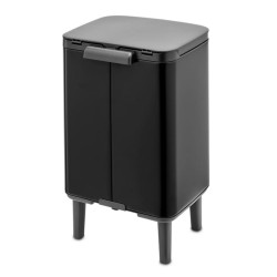Кош за боклук Brabantia Bo Small Hi 1006645, 7 л, Повдигнат, Плавно и безшумно отваряне, Противоплъзгаща основа, Черен