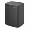 Кош за боклук Brabantia Bo Small 1006622, 4 л, Плавно и безшумно отваряне, Противоплъзгаща основа, Черен