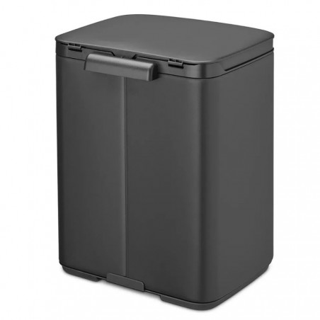Кош за боклук Brabantia Bo Small 1006622, 4 л, Плавно и безшумно отваряне, Противоплъзгаща основа, Черен