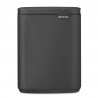 Кош за боклук Brabantia Bo Small 1006622, 4 л, Плавно и безшумно отваряне, Противоплъзгаща основа, Черен