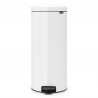 Кош за боклук с педал Brabantia NewIcon 649049, 30 л, Плавно затваряне, Противоплъзгаща основа, Бял
