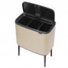 Кош за боклук Brabantia Bo Touch 1003216, 3x11 л, Плавно и безшумно отваряне, Голям отвор, Златен металик