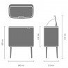 Кош за боклук Brabantia Bo Touch 1003216, 3x11 л, Плавно и безшумно отваряне, Голям отвор, Златен металик