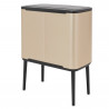 Кош за боклук Brabantia Bo Touch 1003216, 3x11 л, Плавно и безшумно отваряне, Голям отвор, Златен металик