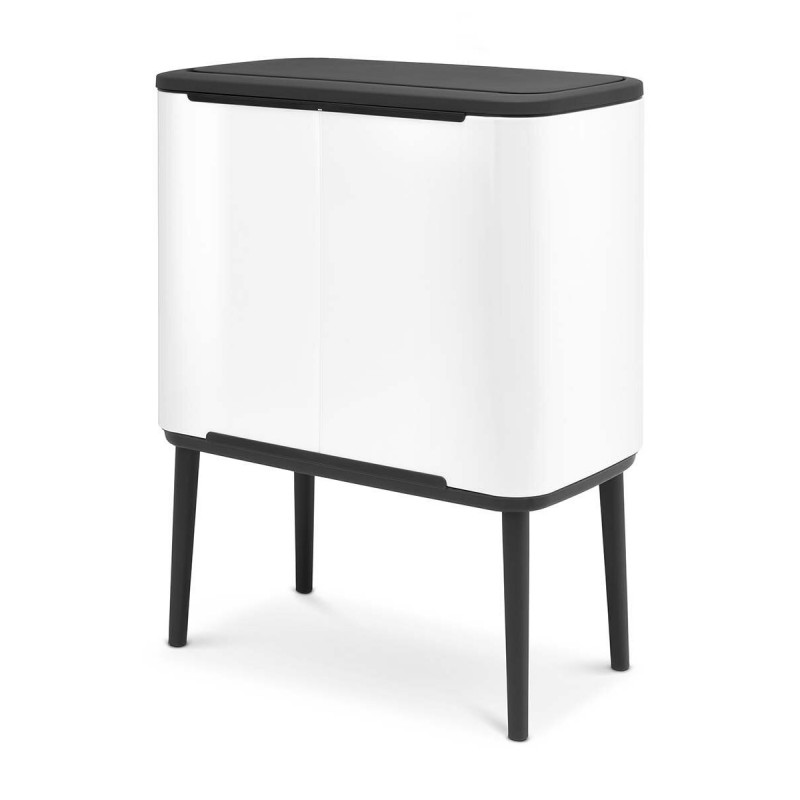 Кош за боклук Brabantia Bo Touch 651102, 36 л, Плавно и безшумно отваряне, Голям отвор, Бял