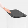 Кош за боклук Brabantia Bo Touch 651102, 36 л, Плавно и безшумно отваряне, Голям отвор, Бял