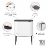 Кош за боклук Brabantia Bo Touch 651102, 36 л, Плавно и безшумно отваряне, Голям отвор, Бял
