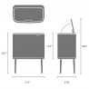 Кош за боклук Brabantia Bo Touch 651115, 11+23 л, Плавно затваряне, Противоплъзгаща основа, Устойчив на пръстови отпечатъци, Инокс/Мат